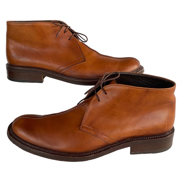 ADAM DERRICK To Boot New York Lace Up Leather Chukka Ankle Boots Camel Sz 10.5 - Picture 1 of 12